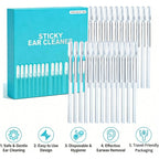 48 Pcs Sticky Cleaning Ear Stick, Gentle Reusable Soft Spiral Head Adhesive Ear Pick for Safe Ear Cleaning, with Gentle Removal Stick for All Ages