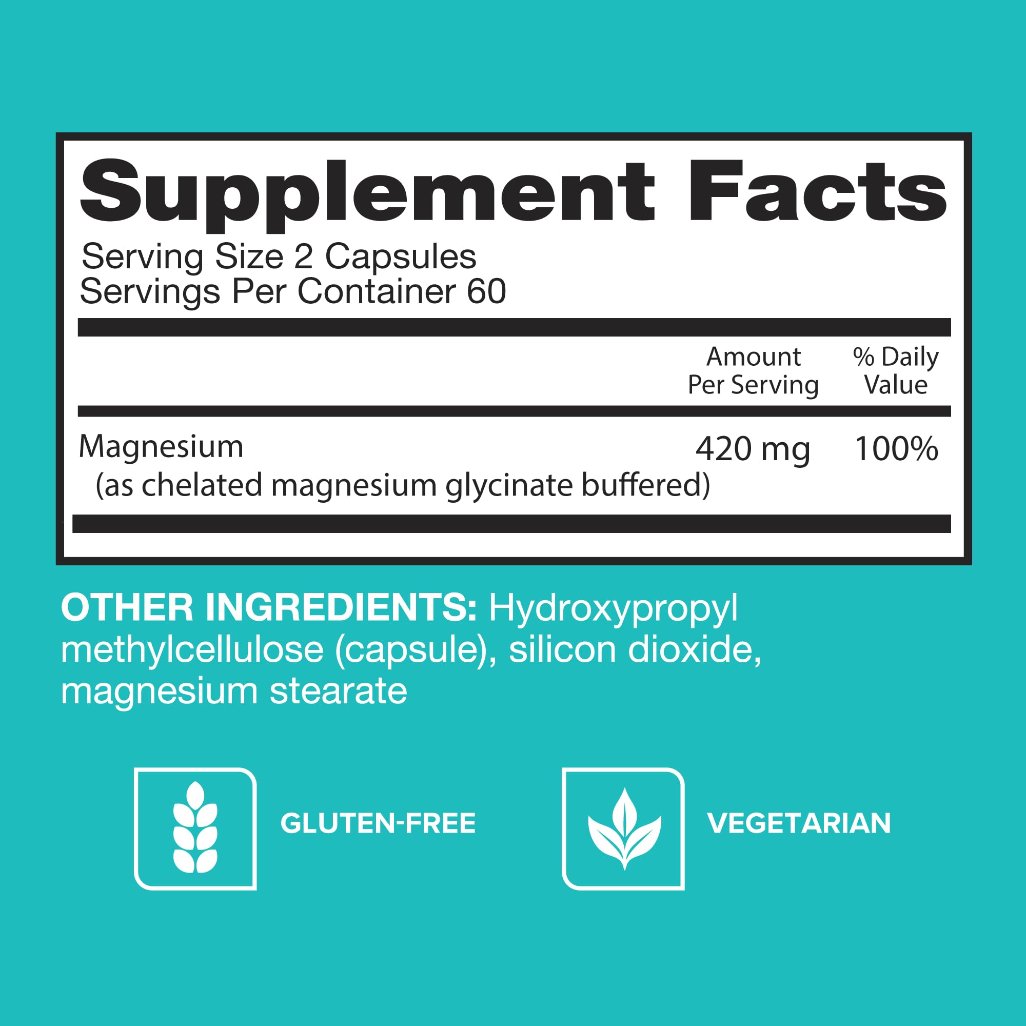Qunol Magnesium 420mg, Extra Strength, High Absorption, Vegetarian, 120ct | 100% Daily Value, Supports Nerve, Bone & Muscle Health, Cognitive Performance, Healthy Stress Response; Gluten-Free, Non-GMO