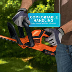 BLACK+DECKER 20V MAX Cordless Hedge Trimmer, Battery and Charger Included, 22 Inch Steel Blade Lightweight Bush Trimmer, Soft Grip, Less Vibration (LHT2220)