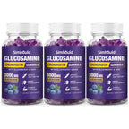 Simhould 2 Packs Glucosamine Chondroitin Gummies - 3000MG Extra Strength Joint Support Supplement with MSM & Elderberry, Flexibility, Antioxidant Immune Support Gummy for Adults, Men & Women