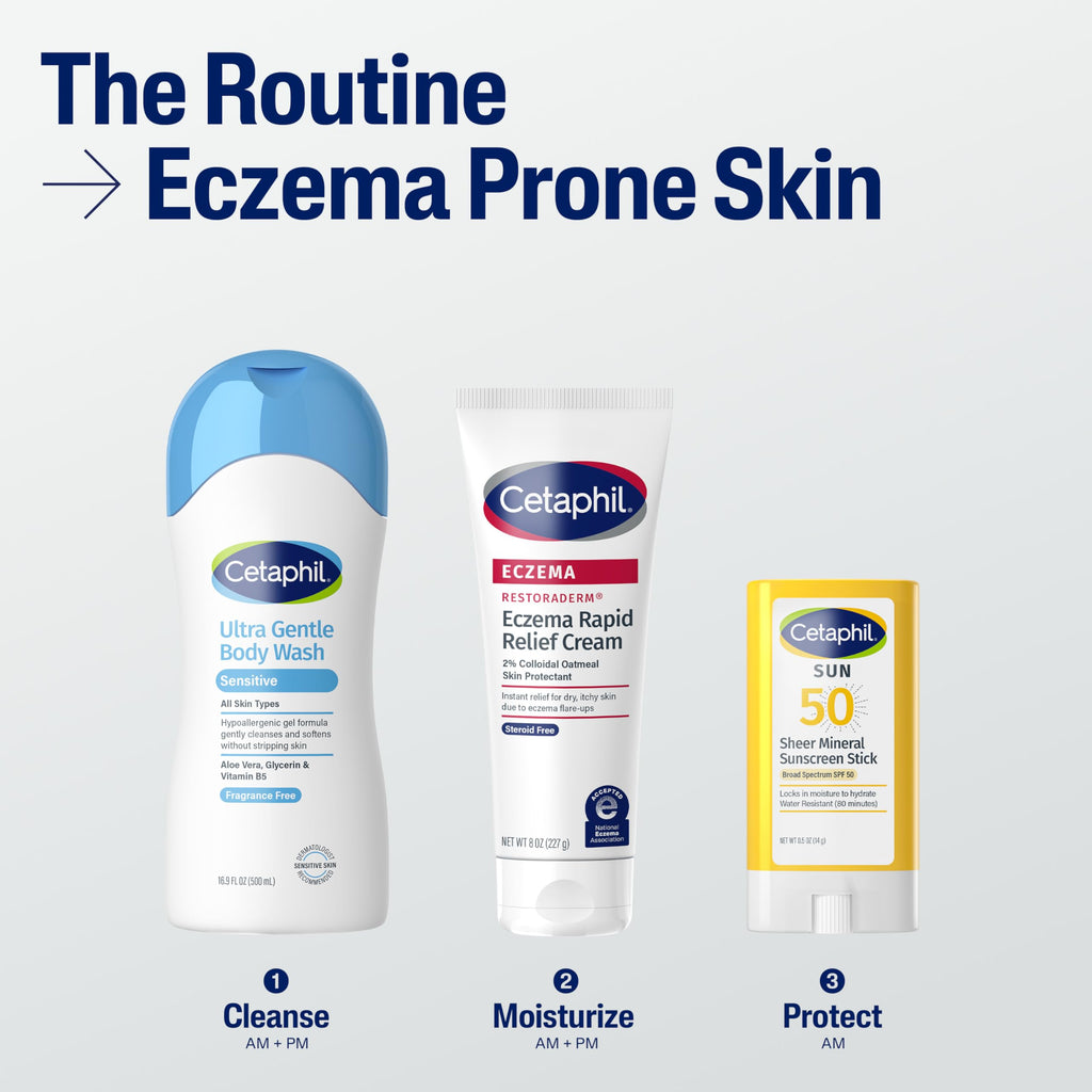 Buy now CETAPHIL ECZEMA RESTORADERM FLARE-UP RELIEF CREAM, For Eczema Prone Skin, 8 oz, Barrier Repair, 48 Hour Hydration, 2% Skin Protectant Colloidal Oatmeal, Steroid Free at indiglob india