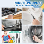 Crevice Cleaning Brush Set (12 Pack) – Hard Bristle Gap Cleaning Tool for Window Tracks, Grout & Bathroom Corners – Thin Deep Cleaning Brush for Kitchen Sink, Sliding Door Tracks & Tight Spaces
