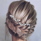 Buy now Easedaily Rhinstone Bride Wedding Hair Pins Silver Crystal Bridal Hair Pieces Hair Accessories for Women and Girls (pack of 2) (A-Silver) at indiglob india