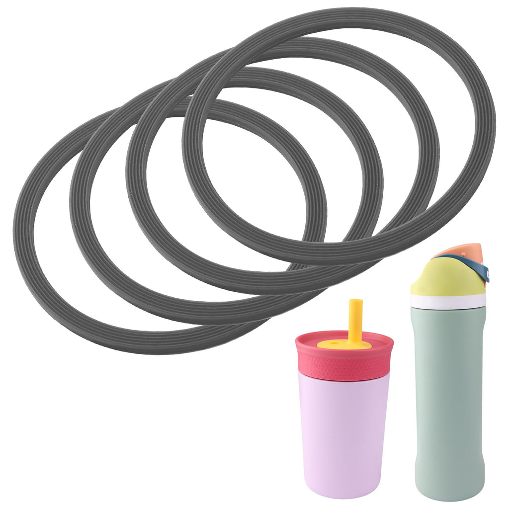 Rubber Gasket Replacement,Compatible with Owala Freepsip Water Bottle 16/24/25/32/40 Oz Straw Lid, O Ring Seal for Owala Kids 12& 15 Oz Tumbler Cap- 4 Pack Silicone Seals