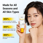 No Cast Moisturizing Sunscreen SPF50 PA++++ Collagen Facial Sunscreen Korean Sunscreen with Hyaluronic Acid, Oil Free, No White Cast Natural Sunscreen for All Sensitive Skin Type