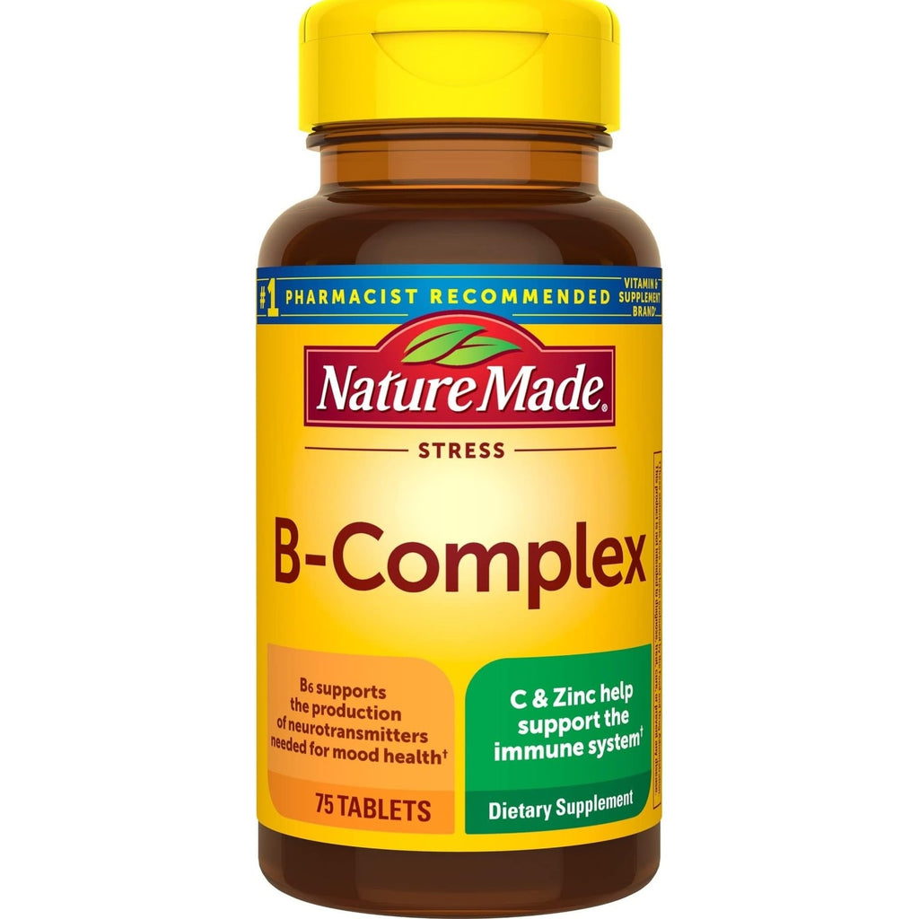 Nature Made Stress B Complex W Zinc Size 75ct (Pack of 3) 225 ct Total