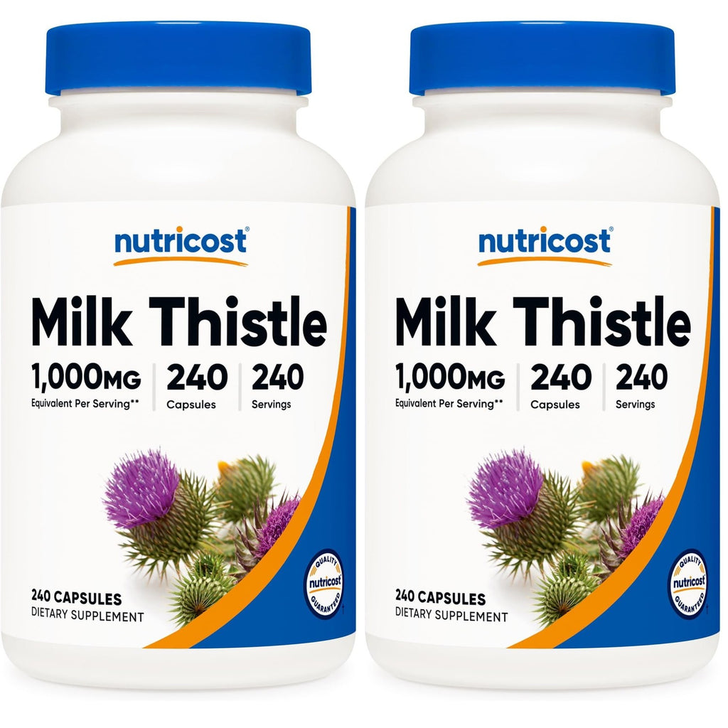 Nutricost Milk Thistle Extract 240 Capsules, 240 Servings, Gluten Free | Vegan, GMO-Free