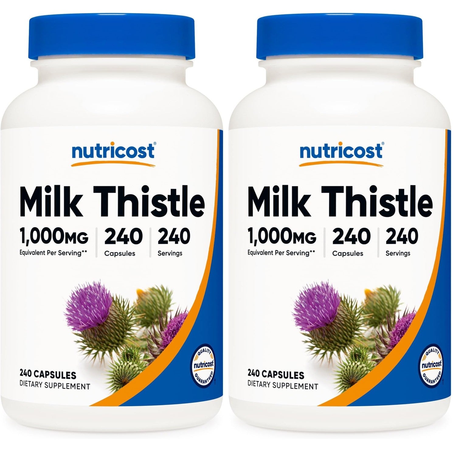 Nutricost Milk Thistle Extract 240 Capsules, 240 Servings, Gluten Free | Vegan, GMO-Free