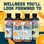 Barlean's Orange Creme Omega 3-6-9 Liquid Fish Oil, 2400mg Omegas,16oz | Fish, borage & flax oils, EPA DHA ALA GLA omegas, Burpless, Non-GMO, Gluten-free, Heart, joint & skin support