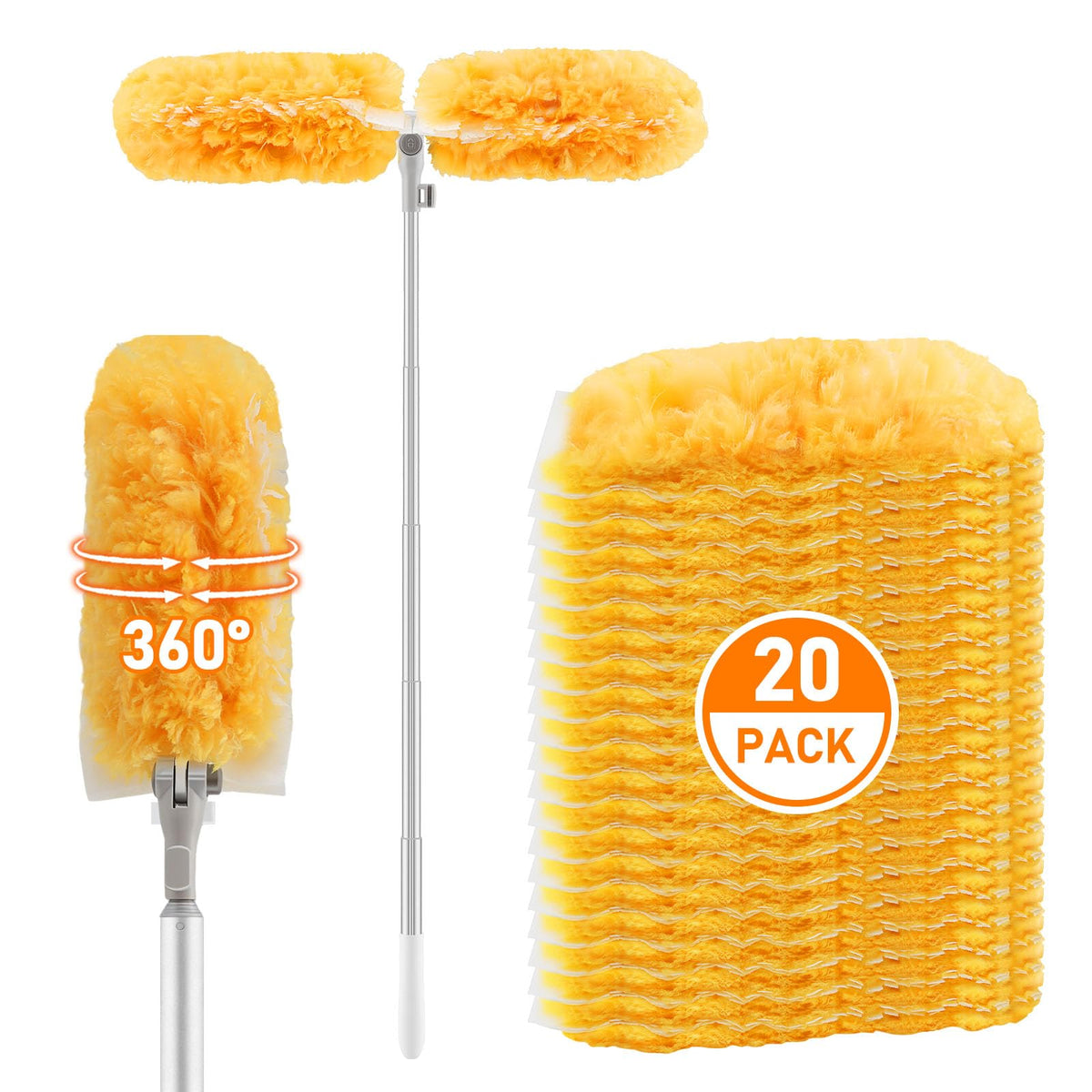 SetSail 6 ft Extendable Duster Handle Compatible with Swiffer Duster