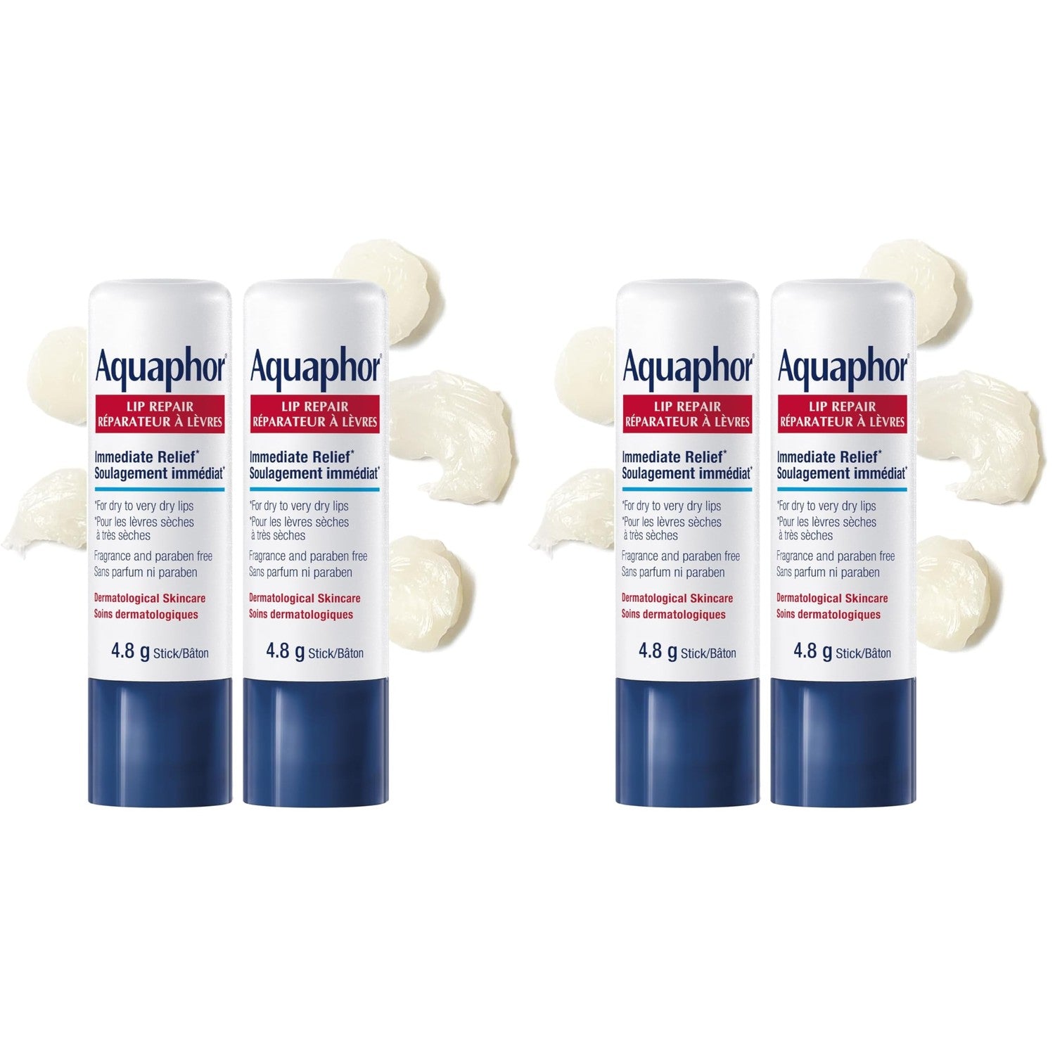 Aquaphor Lip Repair Stick, Moisturizing Lip Balm Pack, Relieves Dryness, 0.17 Oz Stick, Pack of 2 | Lip Balm Moisturizers with Jojoba Oil and Shea Butter, Immediate Dry Lip Relief, Paraben and Fragrance Free