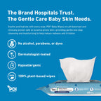 PDI Baby Wipes, Hypoallergenic, Eczema Safe, Fragrance Free, Plant-Based Wipes, 1-Pack, 40 Wipes per Pack, 8.0 x 6.7 in