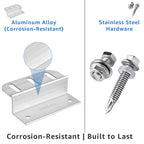 Z Brackets Solar Panel Mounting Kit (16 Pack) - Heavy Duty Corrosion-Resistant Aluminum for RV, Boat, Roof & Off-Grid Installations