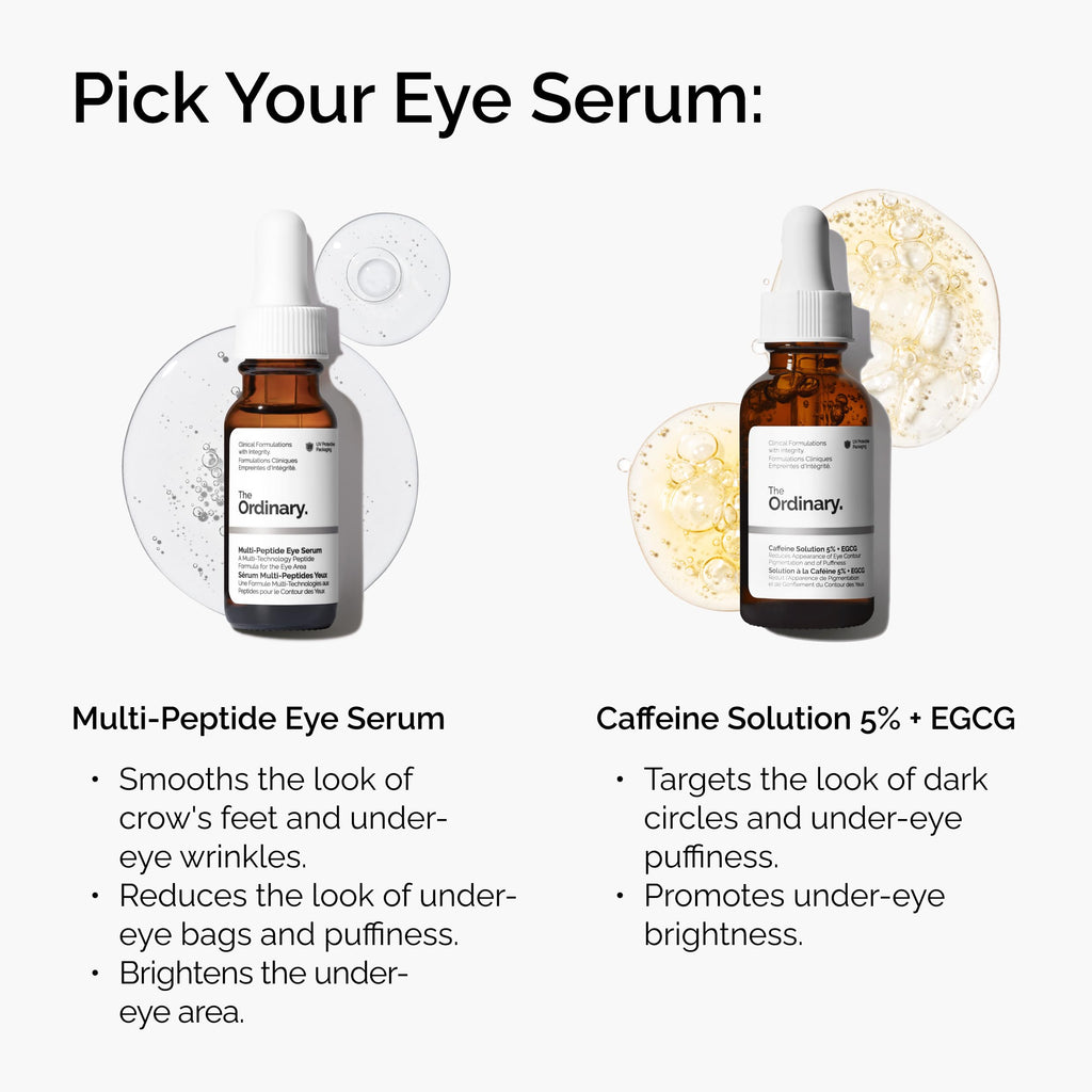 The Ordinary Multi-Peptide Eye Serum, Anti-Aging Formula for Crow’s Feet, Dark Circles & Puffiness