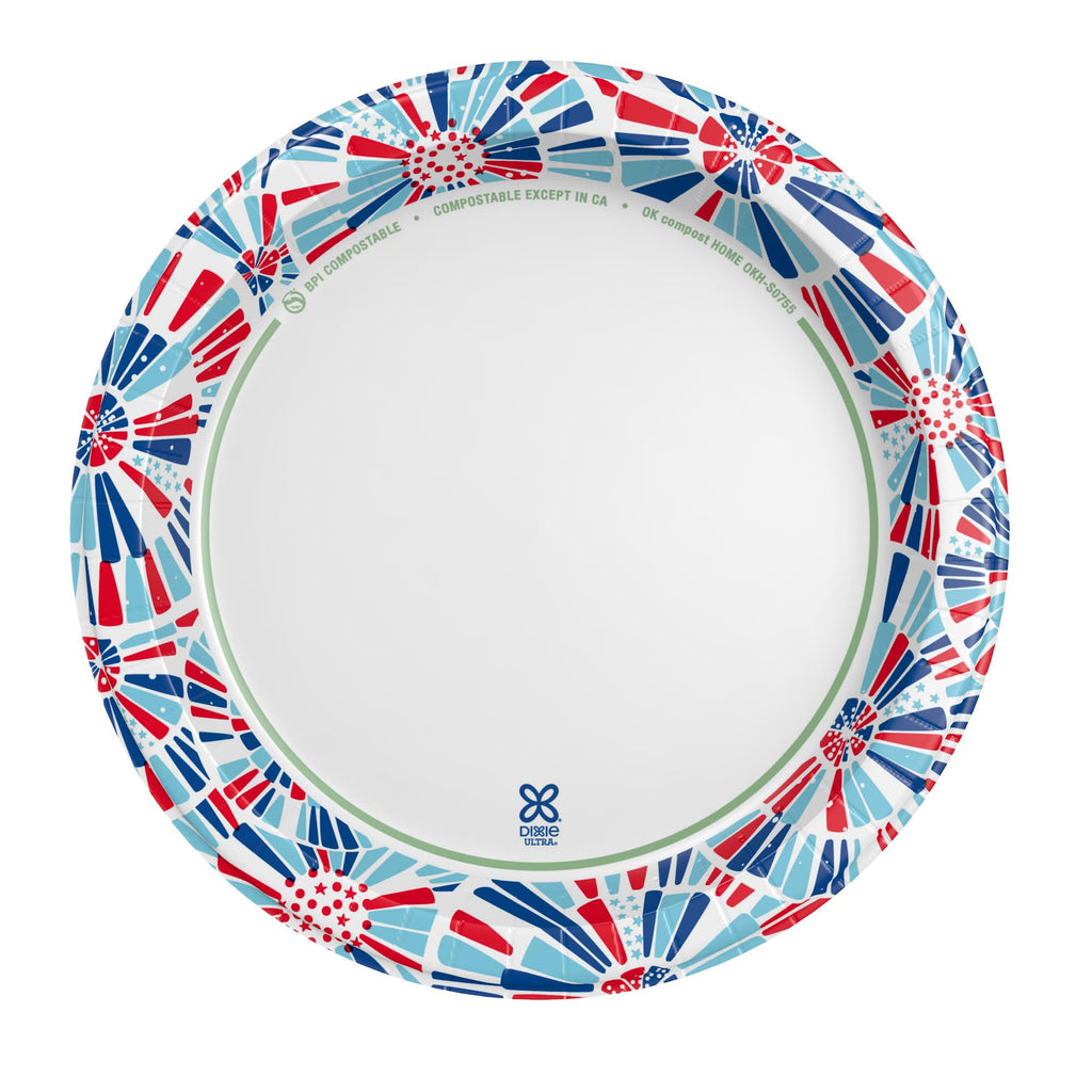 Dixie Ultra Limited Edition Paper Plates, 10" Dinner-Size Plates, 20 Count