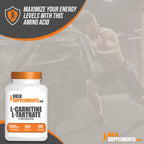 BulkSupplements.com L-Carnitine L-Tartrate Capsules - Carnitine Supplement, L Carnitine 1000mg Capsules - L-Carnitine Tartrate, Gluten Free - 2 Capsules per Serving, 360 Capsules (Pack of 1)