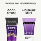 John Frieda Frizz Ease Secret Weapon Smoothing Hair Creme, 4 fl oz | Frizz Control Hair Cream, Tames Flyaways, Split End Treatment, Avocado Oil, Fine or Curly Hair, Touch-Up Cream