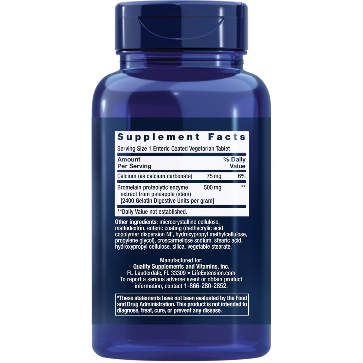 Life Extension Specially-Coated Bromelain, 500 mg, 60 Tablets