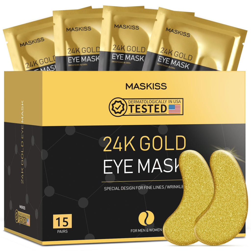 Buy now 24k Gold Under Eye Patches (30 Pairs), Eye Mask, Collagen Skin Care Products, Eye Patches for Puffy Eyes, Eye Masks for Dark Circles and Puffiness. at indiglob india