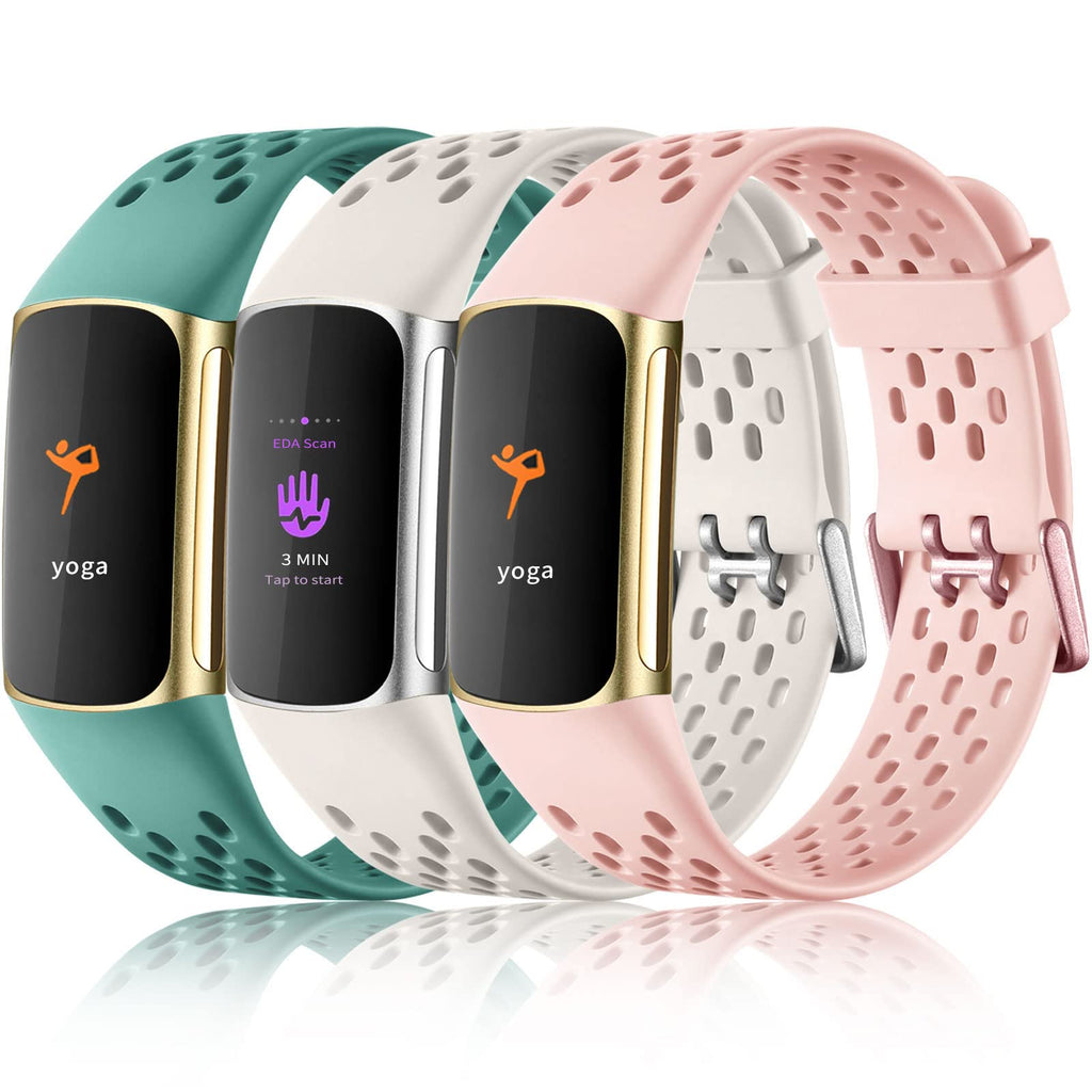 Buy now Maledan Compatible with Fitbit Charge 5/ Fitbit Charge 6 Bands Women Men, Breathable Sport Band Soft Waterproof Replacement Wristbands Strap for Fitbit Charge 5/ Charge 6 Advanced Fitness Tracker at indiglob india
