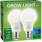 Buy now Grow Light Bulbs, Briignite LED Grow Light Bulb A19 Bulb, Full Spectrum Grow Light Bulb, Plant Light Bulbs E26 Base, 11W Grow Bulb 100W Equivalent, Grow Light for Indoor Plants, Seed Starting, 2Pack at indiglob india