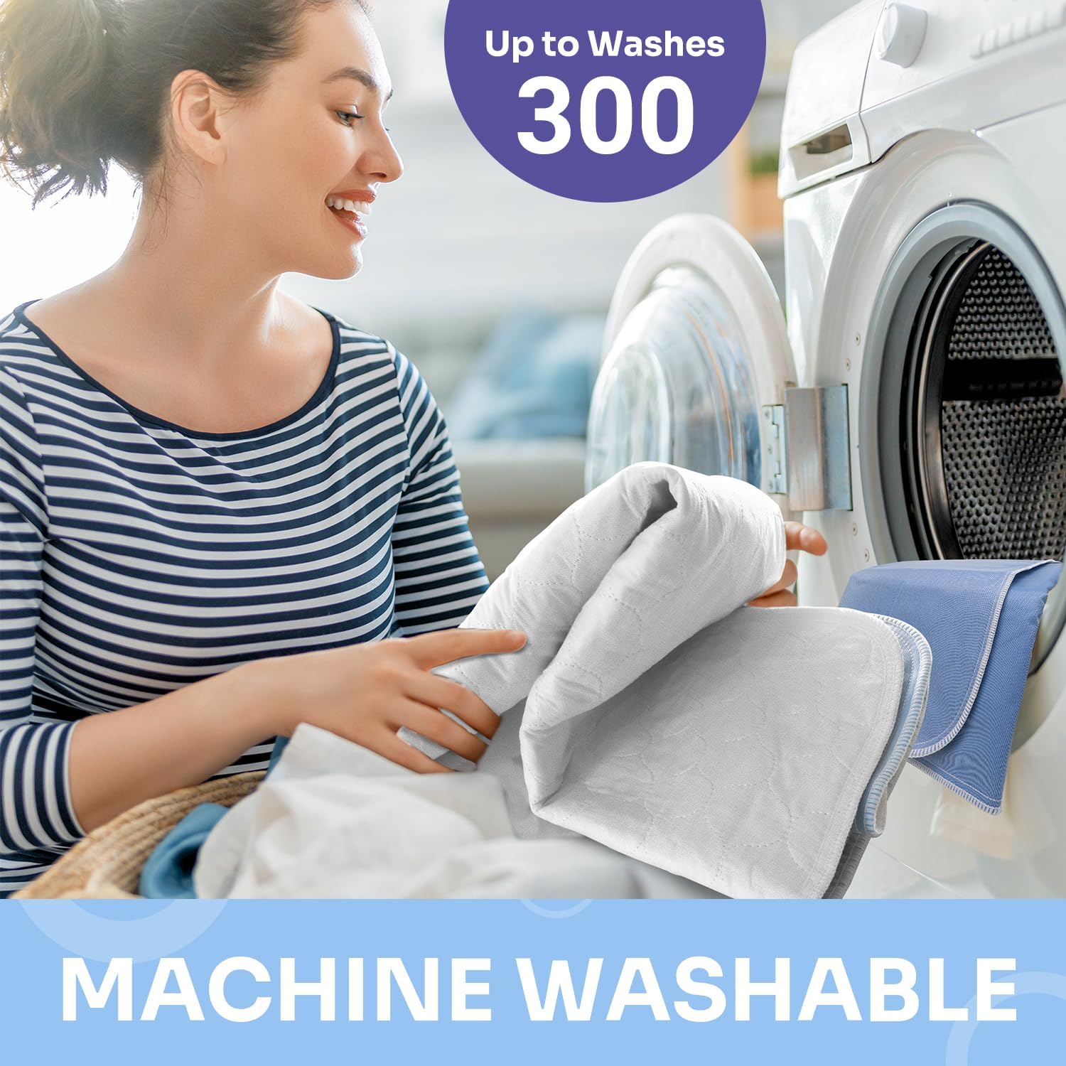 Buy now Heavy Absorbency Bed Pads, Washable and Reusable Incontinence Underpads, 34"X52" (1 Pack), Waterproof Sheet and Mattress Protectors at indiglob india