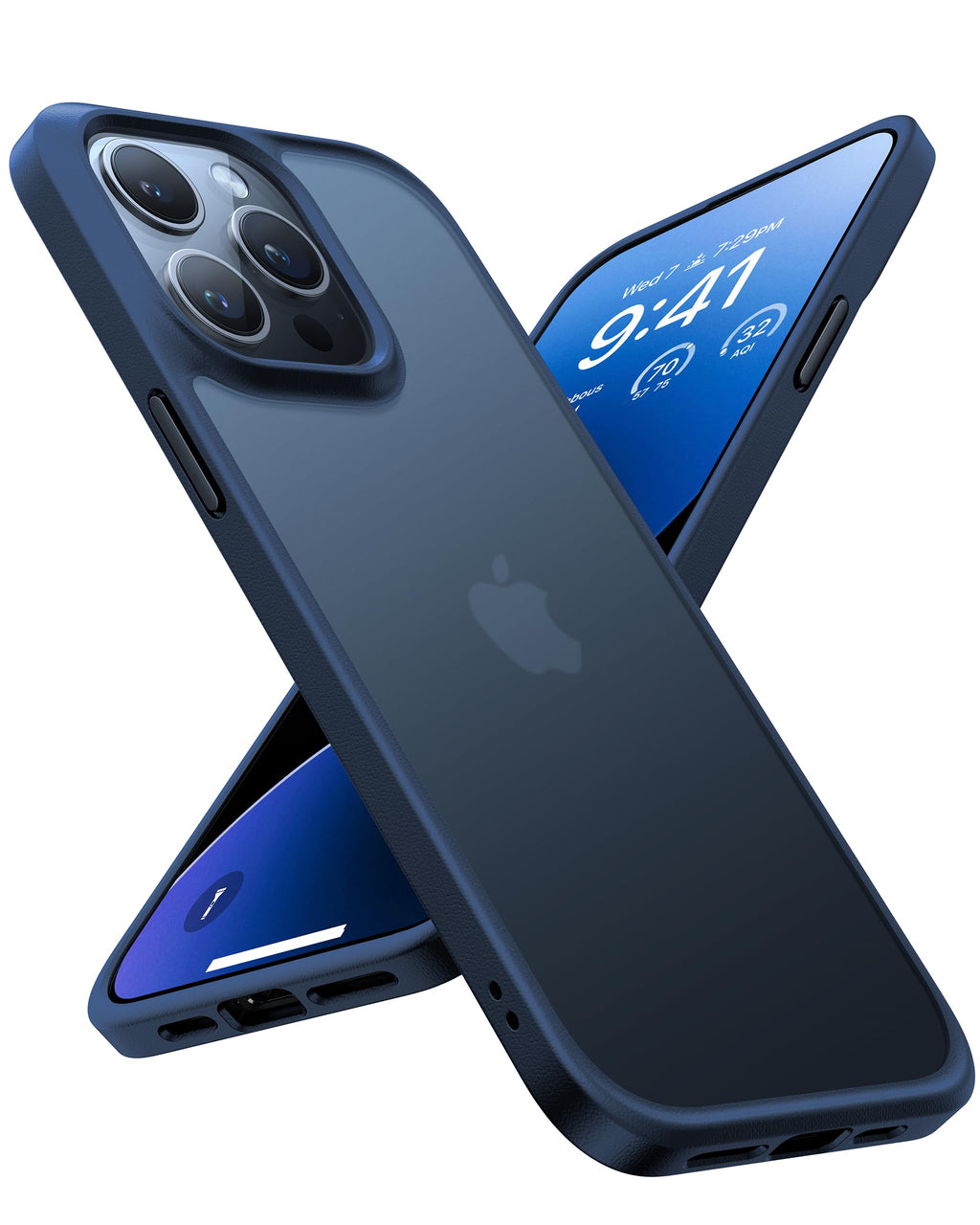 Buy now TORRAS Tough Shockproof for iPhone 13 Pro Case, [Military-Grade Drop Tested] Ultra-Durable Matte Hard PC Back with Soft Silicone Edge Slim Protective for iPhone 13 Pro Phone Case,Translucent Black at indiglob india