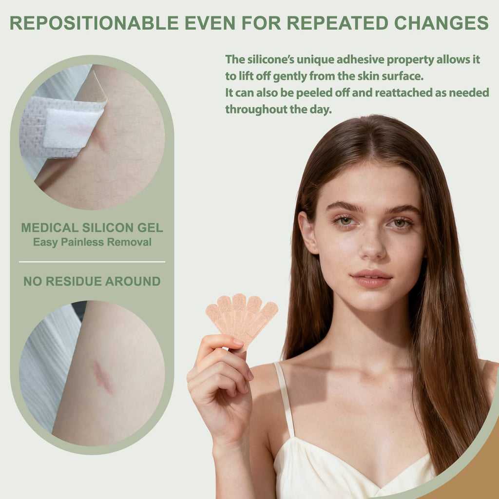 Hysimedy Silicone Bandages for Sensitive Skin 1x3 Inch Painless Removal