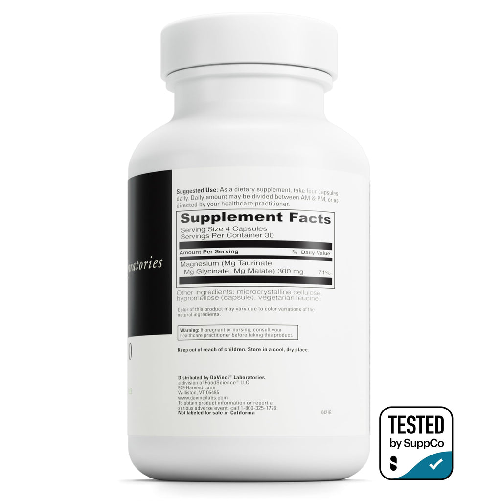 DAVINCI Tri-Mag 300, 120 Capsules (30 Servings)