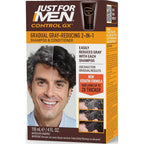 Just for Men Control GX 2-in-1 Shampoo & Conditioner, 4 Fl Oz (1 Pack) | Control GX 2-in-1 cleanses, conditions, and gradually reduces grays. Keratin strengthens and thickens hair.