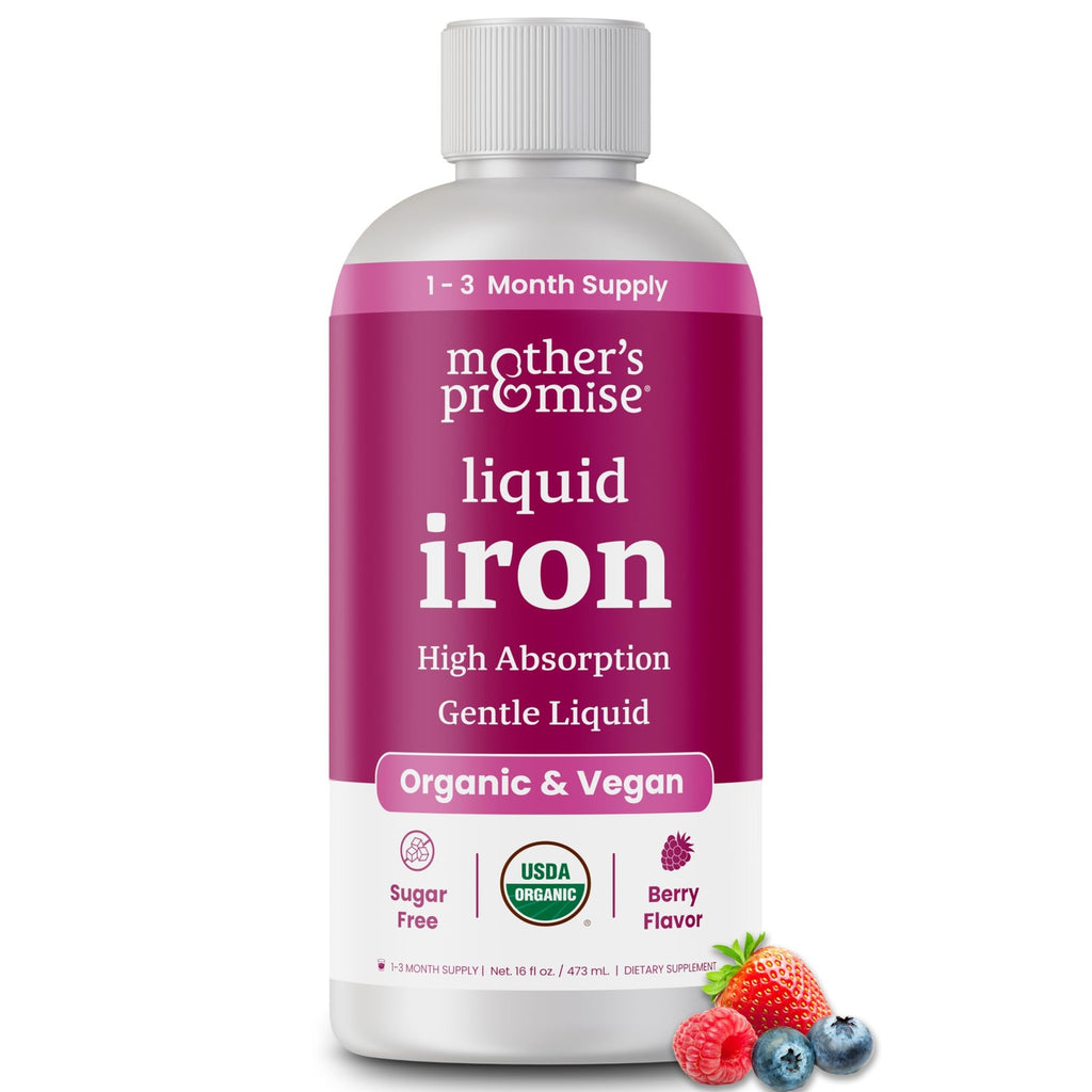 Mother's Promise Organic Liquid Iron Supplement for Women, 16 Fl Oz