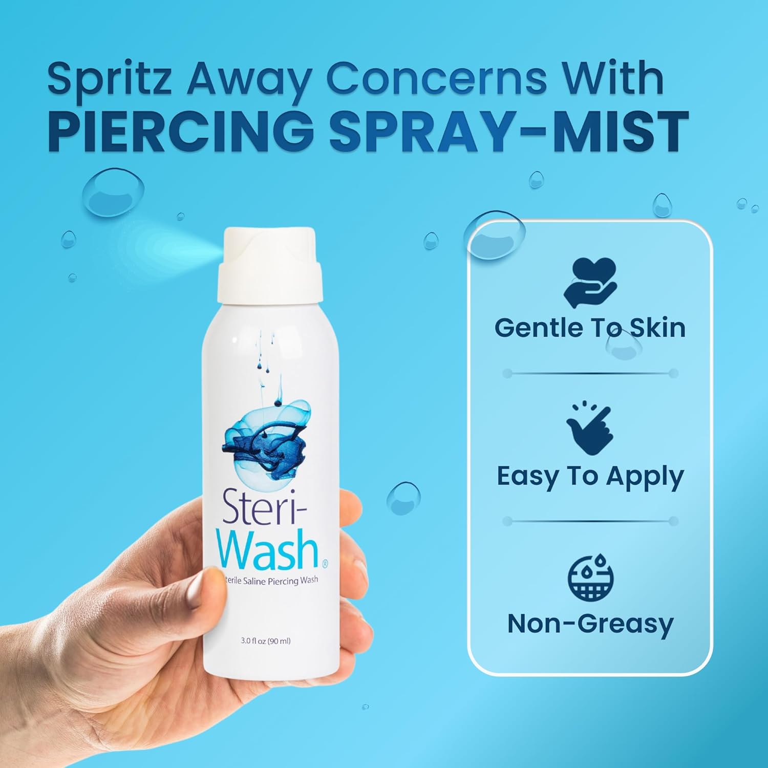 Buy now Steri-WashÂ® Aftercare Piercing Spray 3 oz at indiglob india