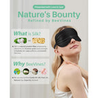 Buy now BeeVines Sleep Mask, 2 Pack 100% Real Natural Silk Eye Masks with Adjustable Strap for Sleeping, Mulberry Silk Eye Sleep Shade Cover, Blocks Light Reduces Puffy Eyes Traveling Gifts (Black & Black) at indiglob india