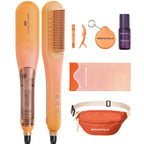 Wavytalk Pro Steam Hair Straightener Brush Steamline Pro Straightener Brush | 3-in-1 Straightening Brush for Coily Hair, Fast Salon Results with Less Damage, Anti-Frizz and Hair Nourishment
