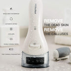 Electric Foot Callus Remover, Rechargeable Foot File for Dead Skin Care | Portable Electronic Pedicure Kit, Waterproof Hard Skin Scraper Tool with 3 Roller Heads for Cracked Heels & Home Spa