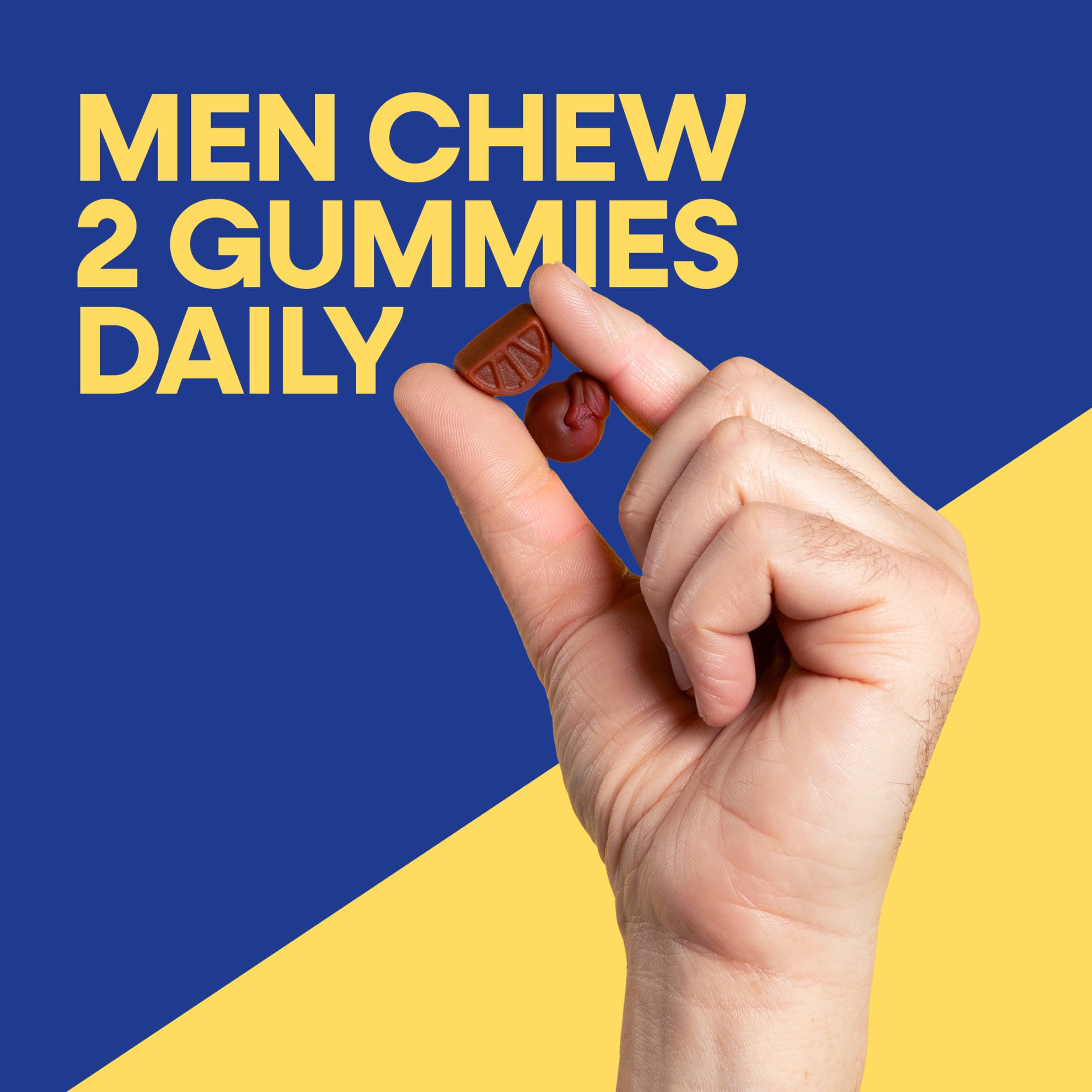 Nature's Way Alive! Men’s 50 Plus Multivitamin Gummy, Fruit-Flavored, 60 ct | Daily Chewable Multivitamins for Men with B-Vitamins, Vitamin D3 & Zinc, Supports Heart, Eye & Energy Metabolism,*