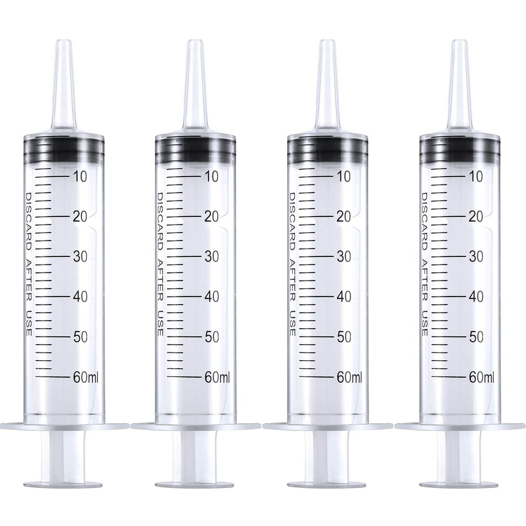 Buy now Frienda Large Plastic Syringe 4 Pack Measuring Syringe Tools Dispensing Multiple Uses(60 ml) at indiglob india