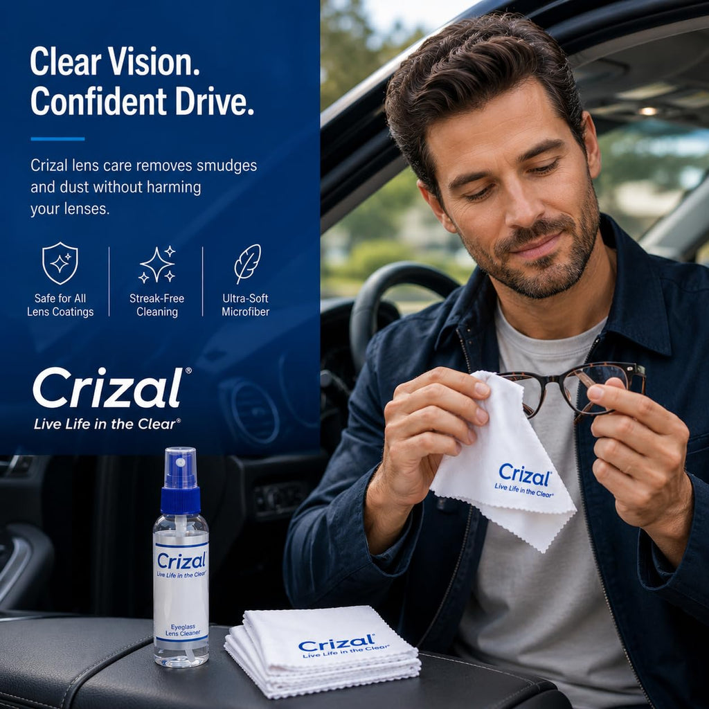 Crizal® Eyeglass Cleaner Spray – 4 Pack | Premium Lens Cleaner | Designed by Crizal® | Safe for All Advanced AR & Anti-Reflective Lens Coatings