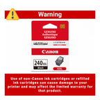 Canon PG-240 XXL Genuine Black Ink Cartridge, Compatible with MG2120/3120/4120, MX512/432/472/372/392/522/532/452, MG2220/3220/4220/3520/3620, TS5120