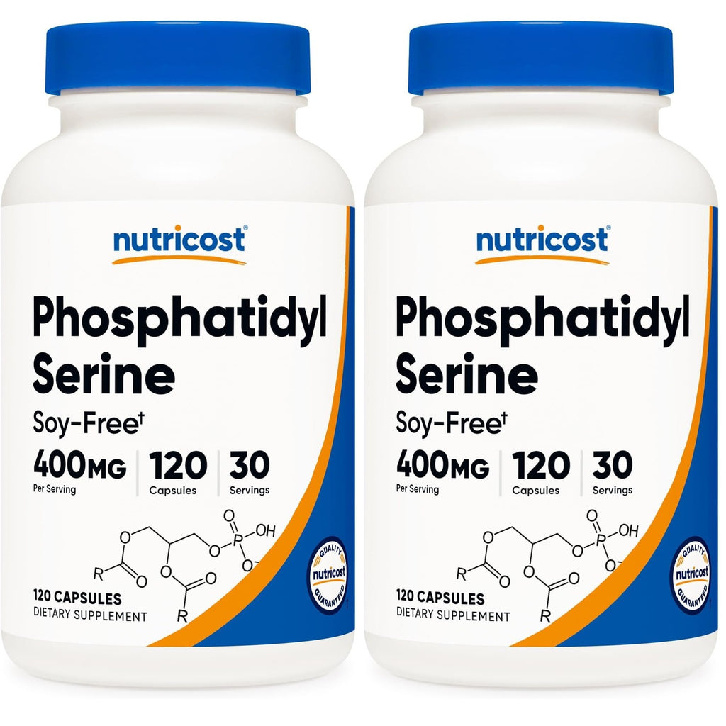 Nutricost Phosphatidylserine (400mg) 120 Capsules, Gluten Free | 30 Servings, Soy Free, Vegetarian Friendly, GMO-Free