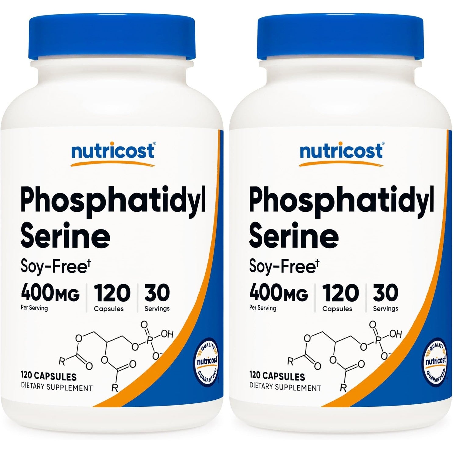 Nutricost Phosphatidylserine (400mg) 120 Capsules, Gluten Free | 30 Servings, Soy Free, Vegetarian Friendly, GMO-Free