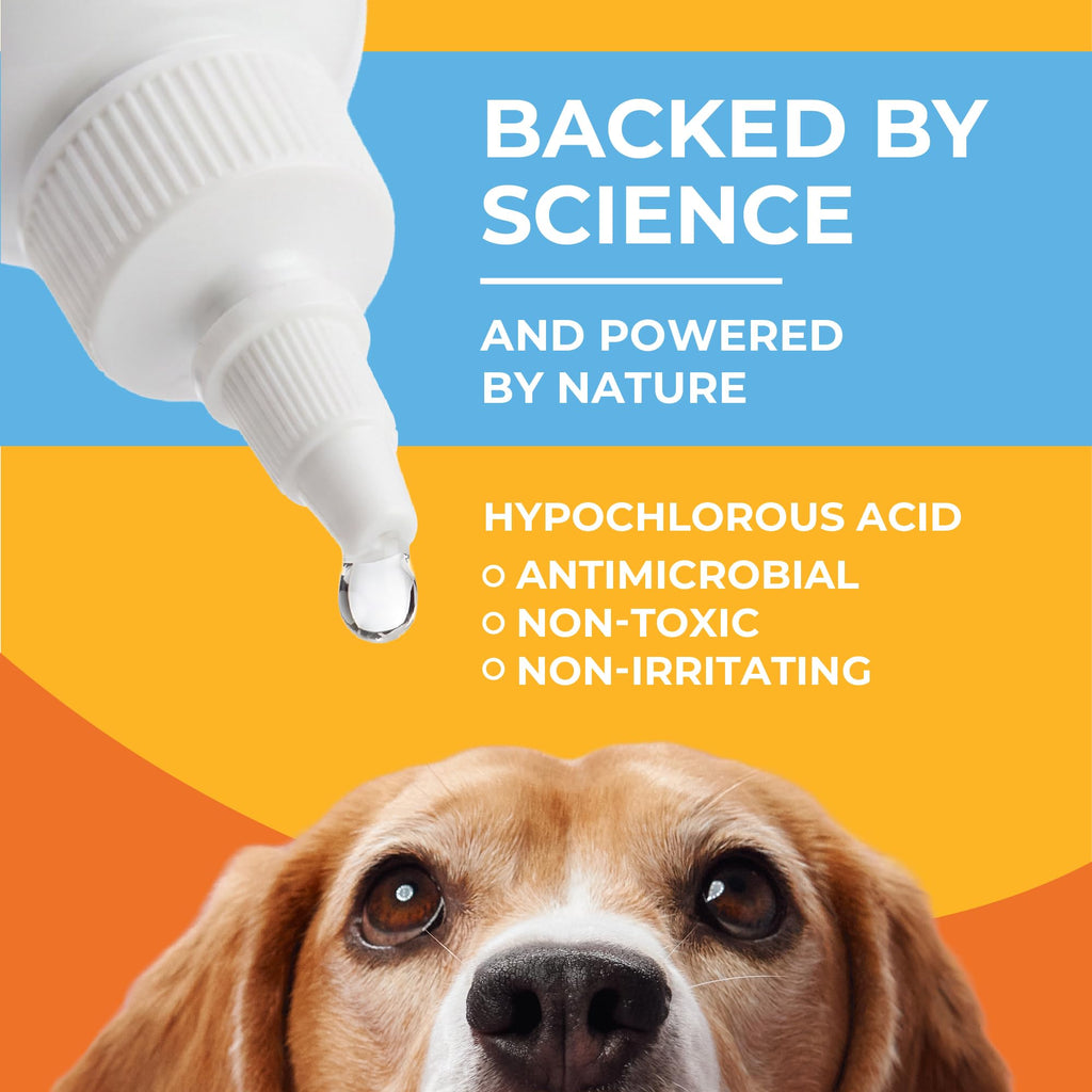 Dog Eye Drops & Wash for Dogs & Cats – Gentle Antimicrobial Eye Cleaner