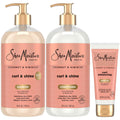 SheaMoisture Coconut & Hibiscus Curl & Shine Shampoo & Conditioner for Bouncy Curls, Frizz Control, 16 Oz Ea