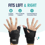 Buy now Dr. Frederick's Original Reversible Copper Infused Wrist Thumb Brace - 1 Brace - Spica Splint for De Quervainâ€™s Tendonitis, Arthritis, CMC, Pain Relief - Left or Right Hand - Fits Men and Women at indiglob india