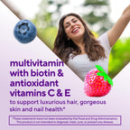 Vitafusion Hair Skin and Nails Vitamins | Biotin 5000mcg | 135 Gummies | for Women and Men | Berry Flavor | Gluten-Free Adult Gummy Multivitamin Supplement