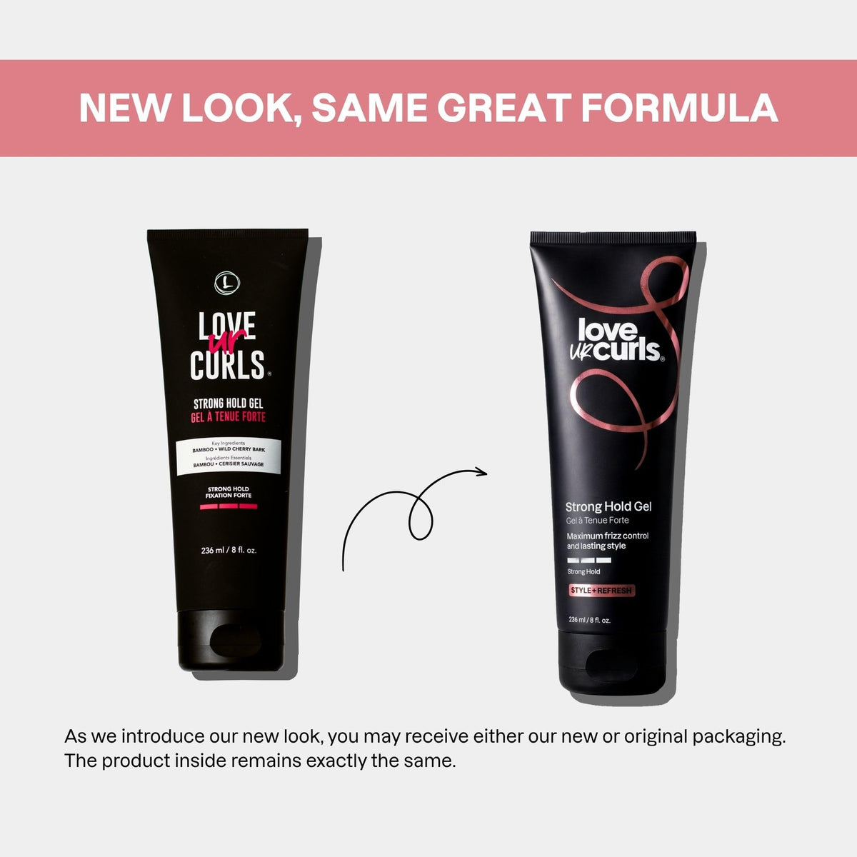 Love Ur Curls Strong Hold Curl Gel for Curly Hair - Anti Frizz Definition