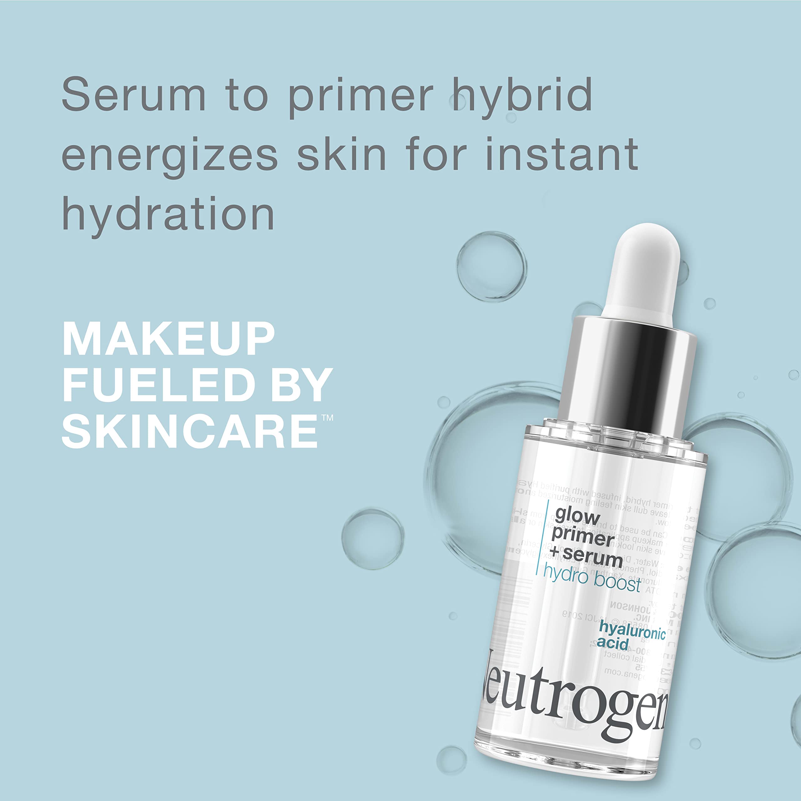 Buy now Neutrogena Hydro Boost Glow Booster Primer & Serum, Hydrating & Moisturizing Face Serum-to-Primer Hybrid, Infused with Purified Hyaluronic Acid & Designed to Instantly Hydrate, 1.0 fl. oz at indiglob india