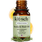 Kitsch Rosemary Oil for Hair Growth -With Castor Oil, Biotin & Jojoba- 60mL | Pre-Wash Hair Oil For Hair Care – Adds Shine, Strengthens Roots, Scalp Treatment – Lavender Scent