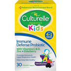 Culturelle Kids Daily Immune Defense Probiotic Chewables, Ages 3+, 30 Count | From the #1 Pediatrician-Recommended Brand±, Digestive Gut Health, 4-in-1 Immune Support*, Zinc, Vitamins C & D, Elderberry