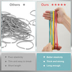 Decymis Large Rubber Bands Heavy Duty, 120 Pcs, 7 Inch, Office Supplies